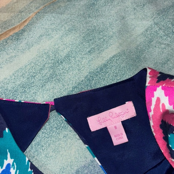 Lilly Pulitzer Hearts Flutter Multicolor Chevron Sleeveless Sheath Dress size - Picture 5 of 9